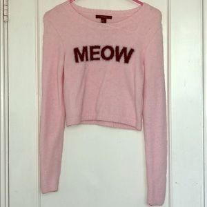 MEOW cat sweater